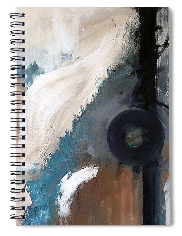 Abstract Spiral Notebook featuring the painting Let It Go by Lisa Kaiser