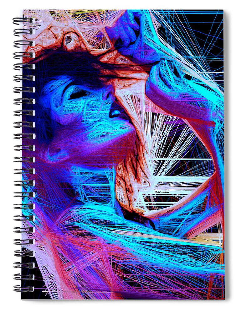 Rafael Salazar Spiral Notebook featuring the digital art Let me in your dreams by Rafael Salazar