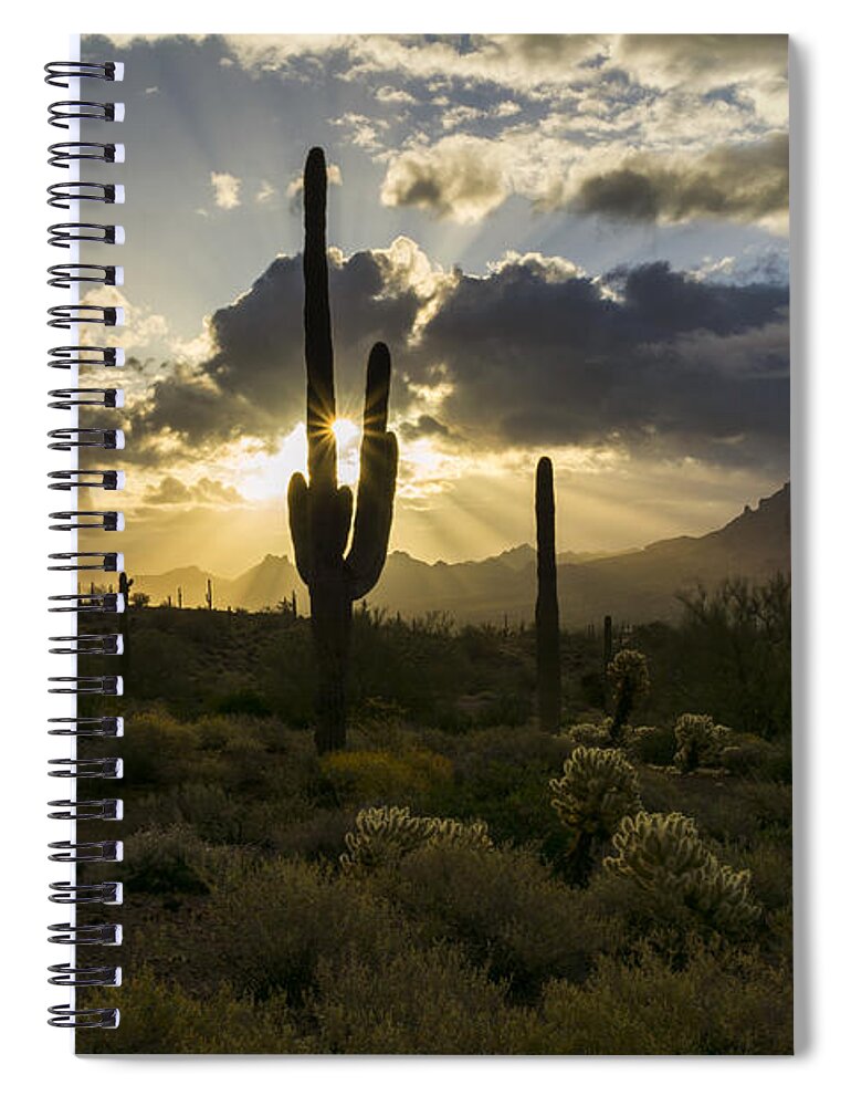 Sunrise Spiral Notebook featuring the photograph Let The Sunshine by Saija Lehtonen