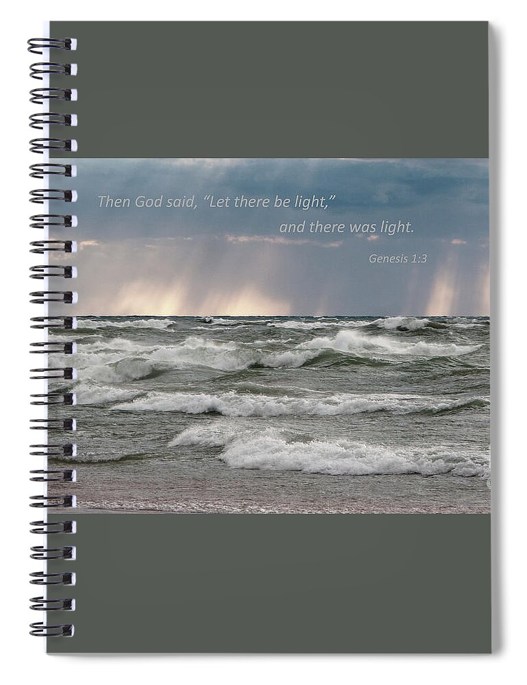 Sea Spiral Notebook featuring the photograph Let There Be Light by Ann Horn