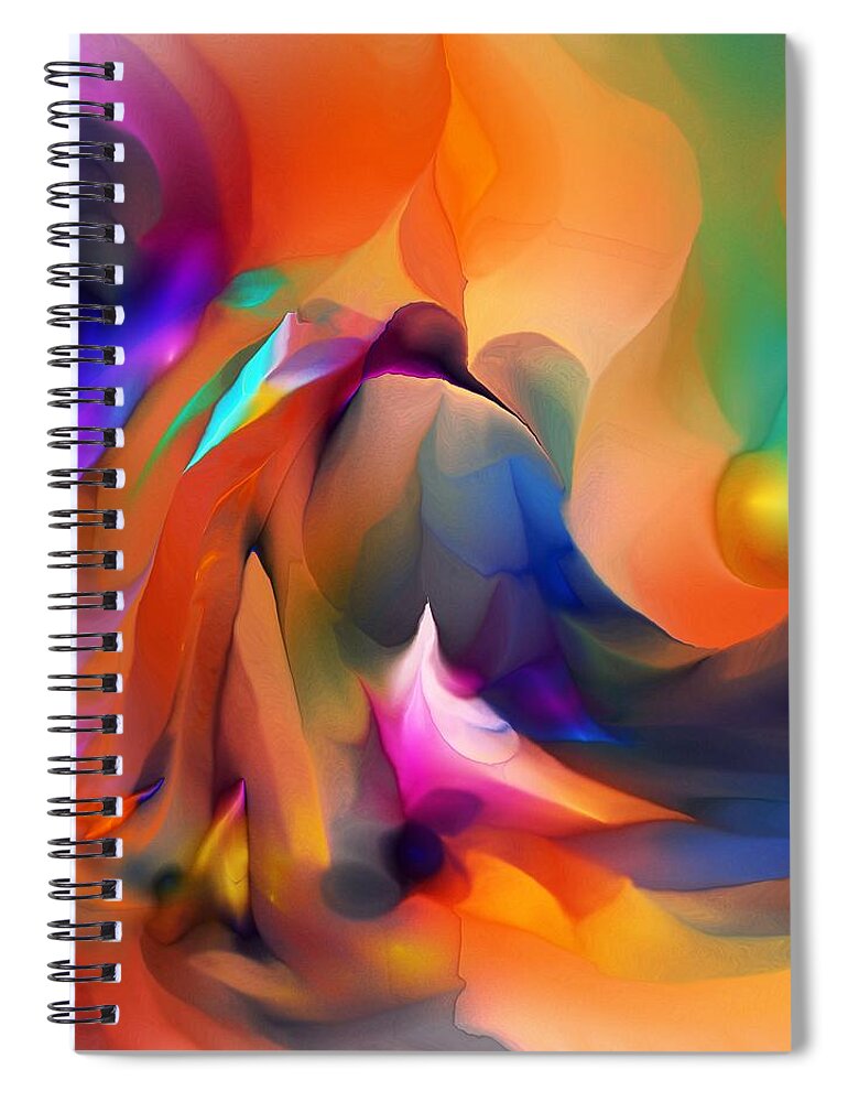 Fine Art Spiral Notebook featuring the digital art Letting Go by David Lane