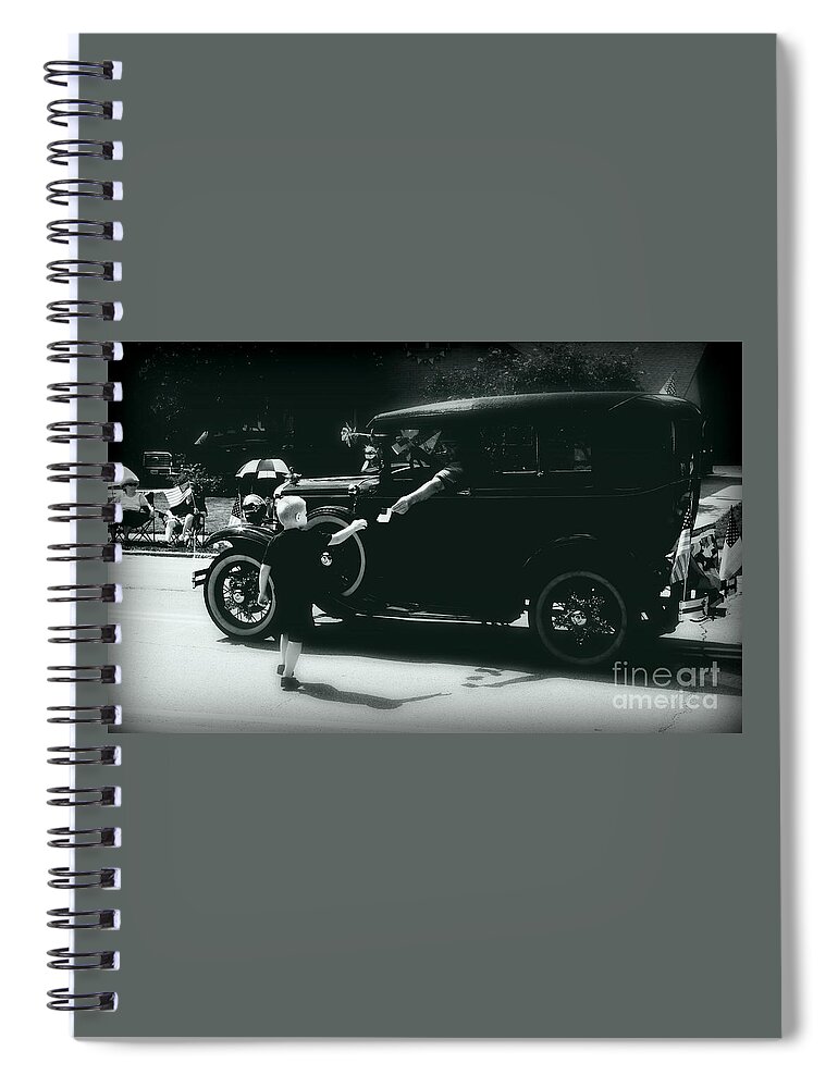 Photo Spiral Notebook featuring the photograph Liberty for all - Monochrome by Frank J Casella