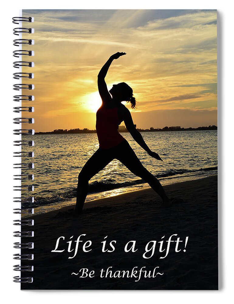 Poster Spiral Notebook featuring the photograph Life is a Gift by Lisa Kilby