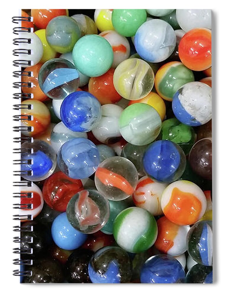 Life Of Marbles Spiral Notebook featuring the photograph Life of Marbles by David Millenheft