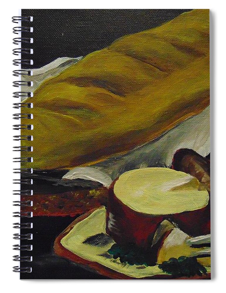 Bread Spiral Notebook featuring the painting Life by Saundra Johnson