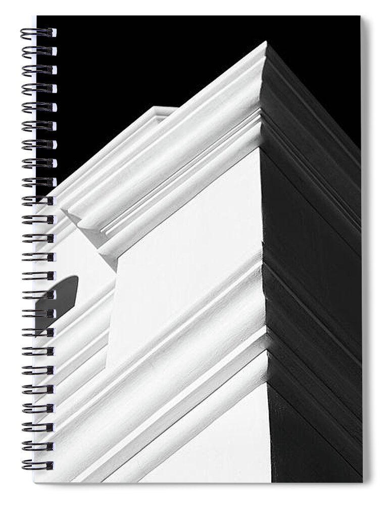 Architecture Spiral Notebook featuring the photograph Light And Shadow by Jay Beckman
