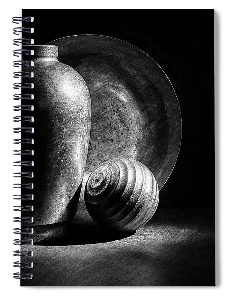 Vase Spiral Notebook featuring the photograph Light And Shadows by Mark Fuller