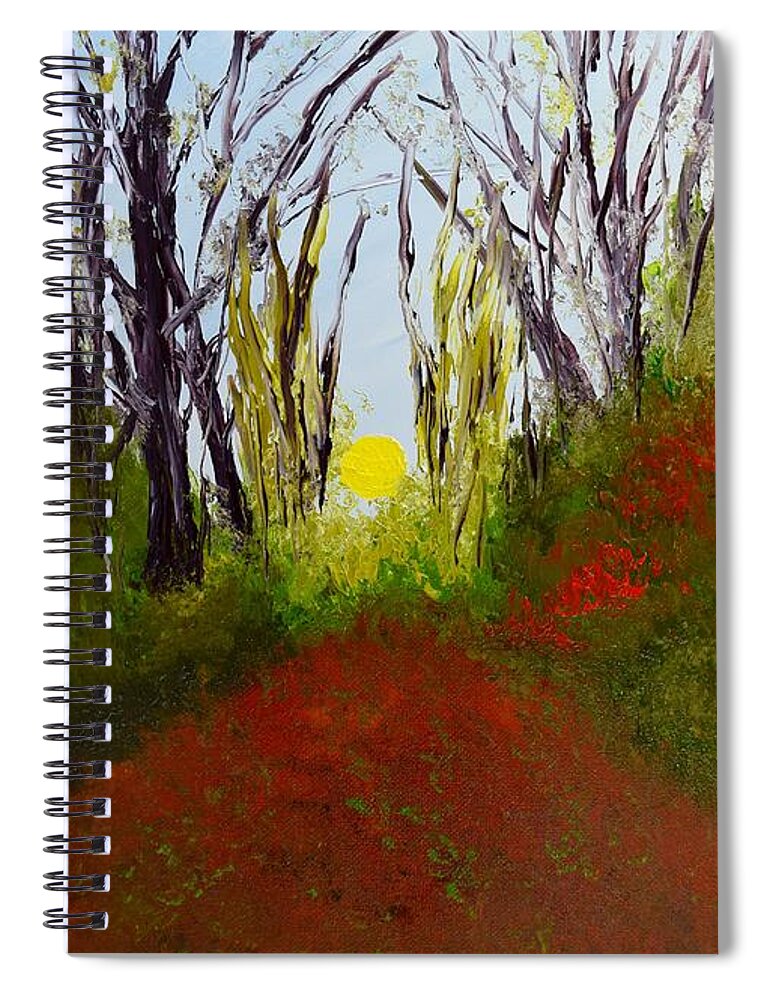  Spiral Notebook featuring the painting Light At the End 2 by Barrie Stark