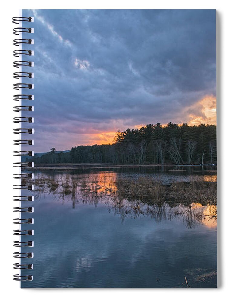 Wetlands Spiral Notebook featuring the photograph Light Cycles by Angelo Marcialis