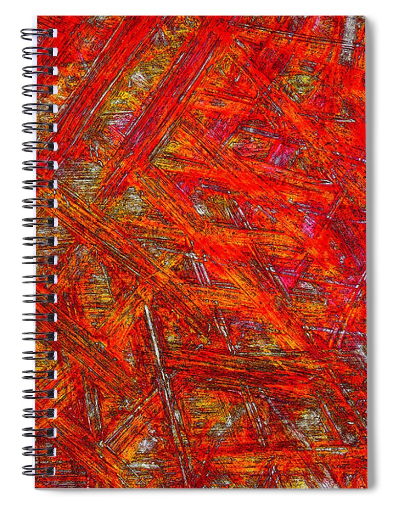 Light Sticks Spiral Notebook featuring the mixed media Light Sticks 2 by Sami Tiainen