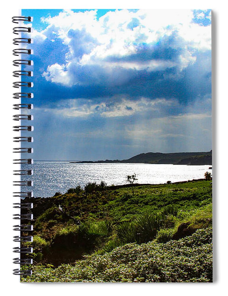 Bonnie Follett Spiral Notebook featuring the photograph Light Streams on Kauai by Bonnie Follett