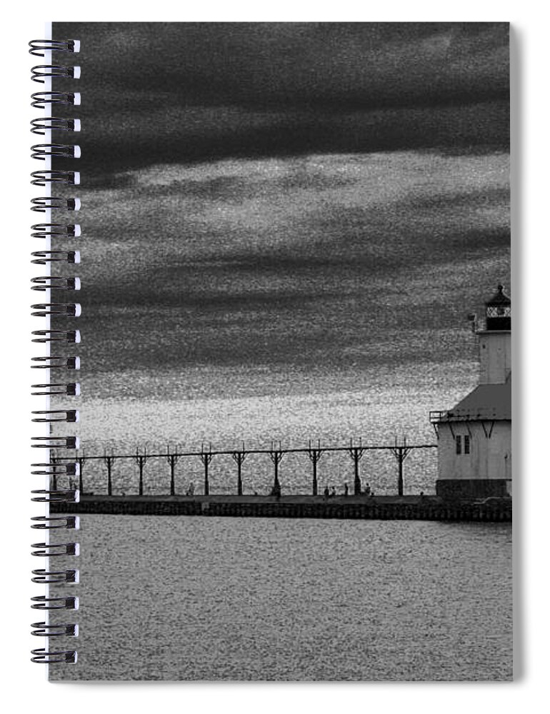 Lighthouse Spiral Notebook featuring the photograph Light to Guide You by Julie Lueders 