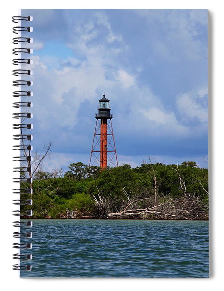 Lighthouse Spiral Notebook featuring the photograph Lighthouse at Anclote Key by Barbara Bowen