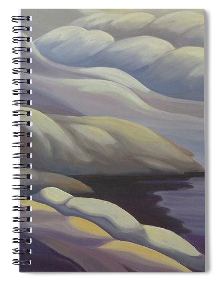 Group Of Seven Spiral Notebook featuring the painting Lighthouse by Barbel Smith