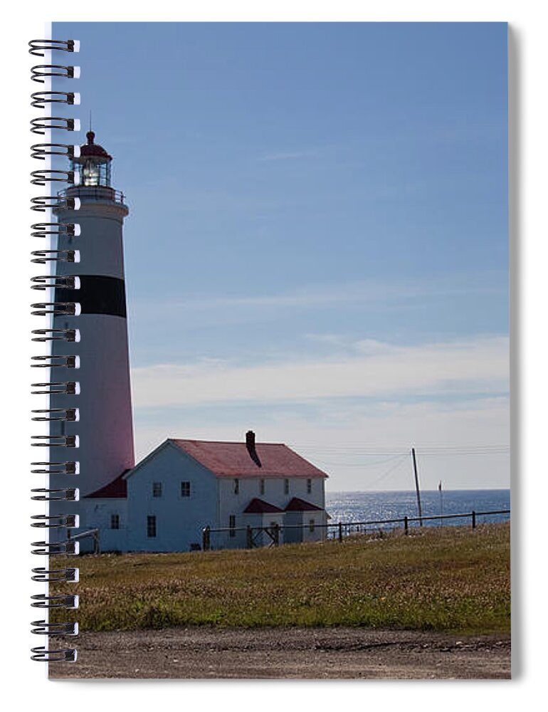 Point Amour Spiral Notebook featuring the photograph Lighthouse Labrador by Tatiana Travelways