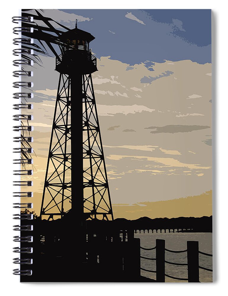 Architecture Spiral Notebook featuring the photograph Lighthouse Point by James Rentz
