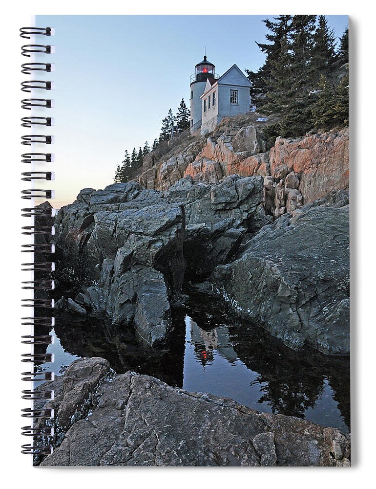 Lighthouse Spiral Notebook featuring the photograph Lighthouse Reflection by Glenn Gordon