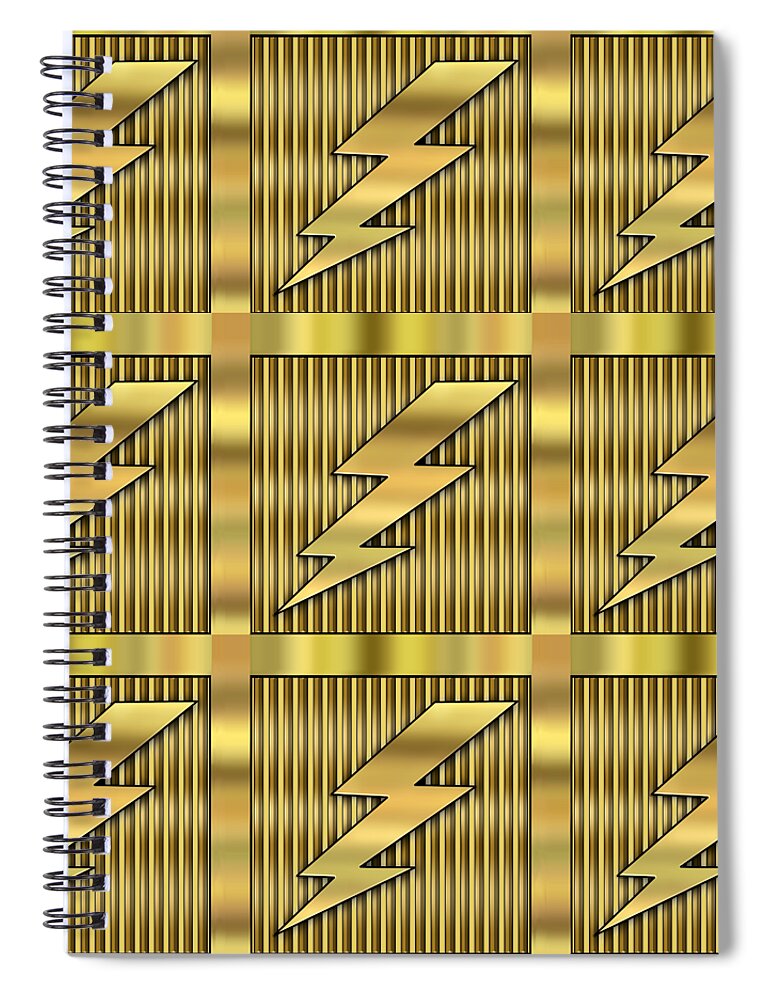 Staley Spiral Notebook featuring the digital art Lightning Bolt Group - Transparent by Chuck Staley
