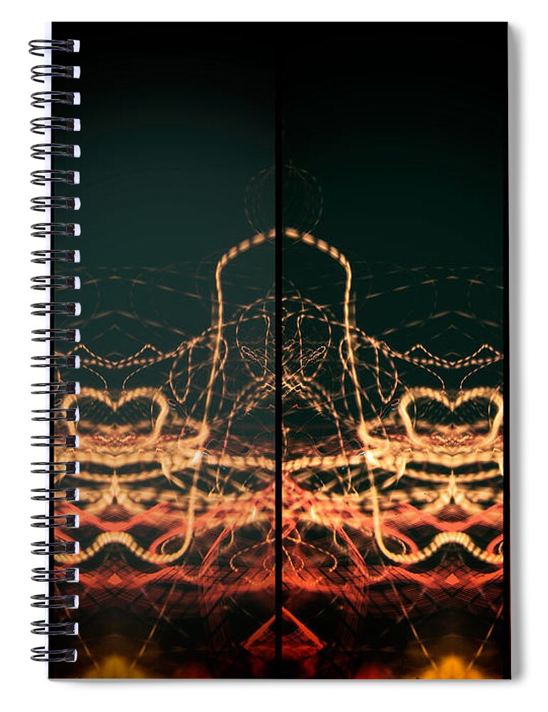 Form Spiral Notebook featuring the photograph Lightpainting Quads Art Print Photograph 1 by John Williams