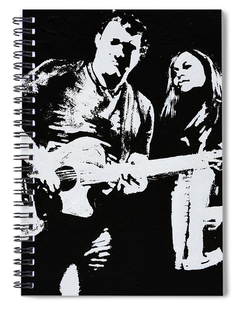 Music Spiral Notebook featuring the painting Like Johnny And June by Alys Caviness-Gober