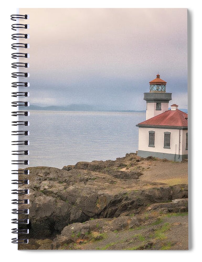 Oregon Coast Spiral Notebook featuring the photograph Lime Kiln Point Lighthouse by Tom Singleton
