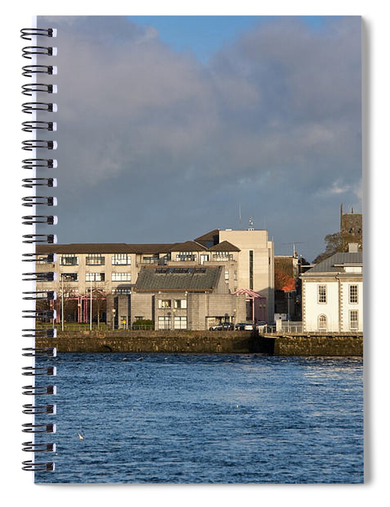 Cathedral Spiral Notebook featuring the photograph Limerick city hall by Andrew Michael