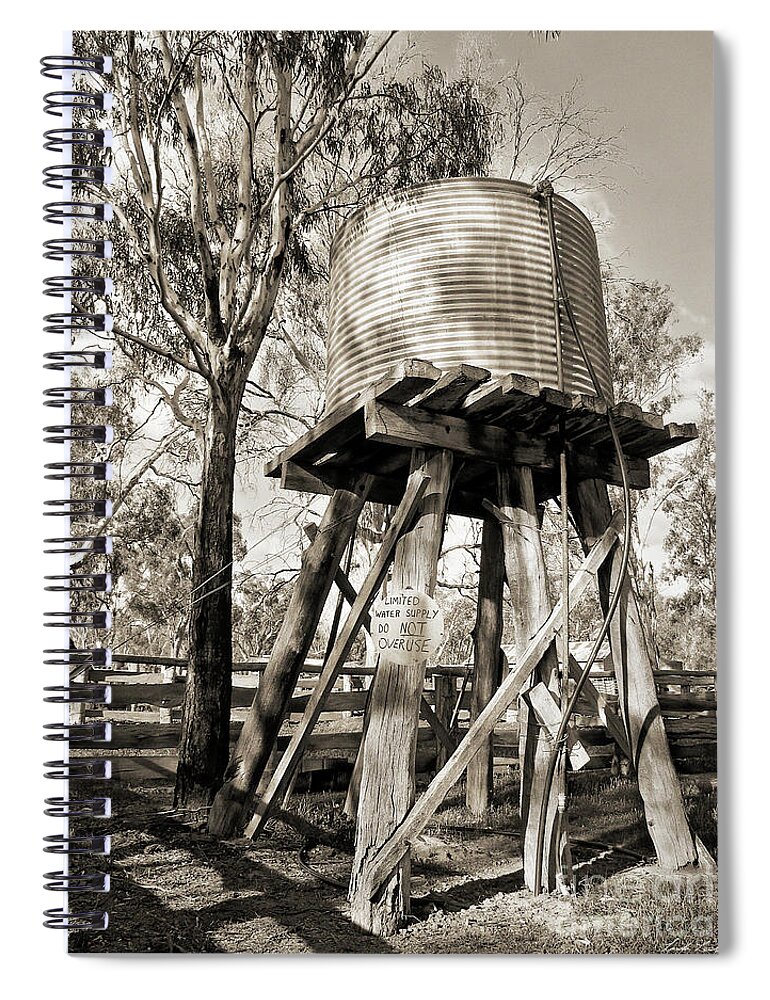 Barmah Spiral Notebook featuring the photograph Limited Water Supply by Linda Lees