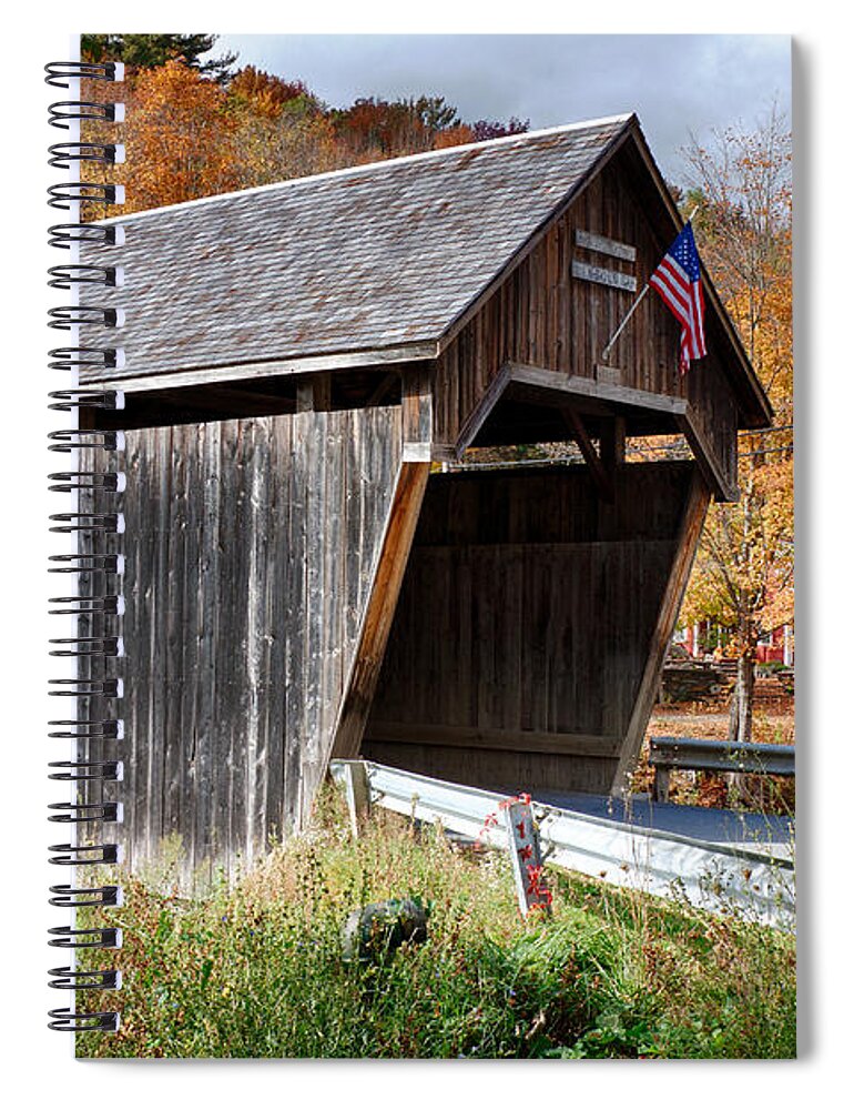 Warren Covered Bridge Spiral Notebook featuring the photograph Lincoln Gap Covered Bridge by Jeff Folger