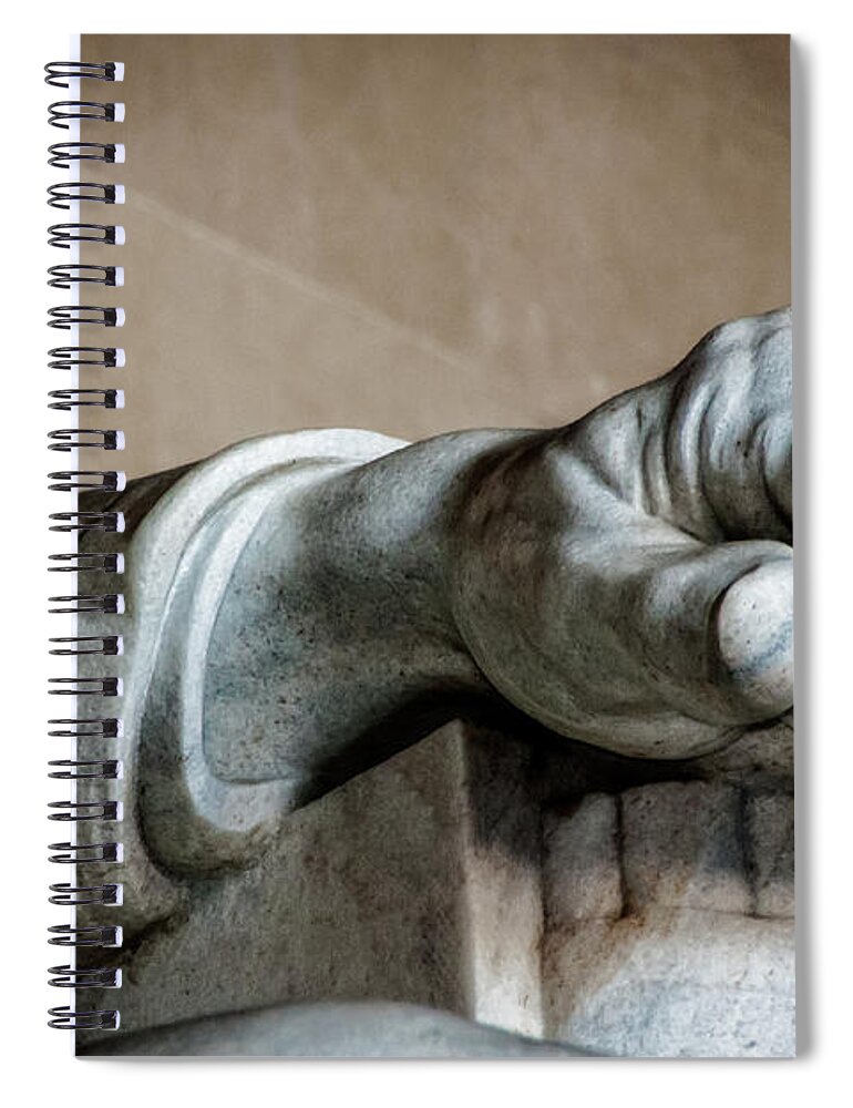 Hand Spiral Notebook featuring the photograph Lincoln's Left Hand by Christopher Holmes
