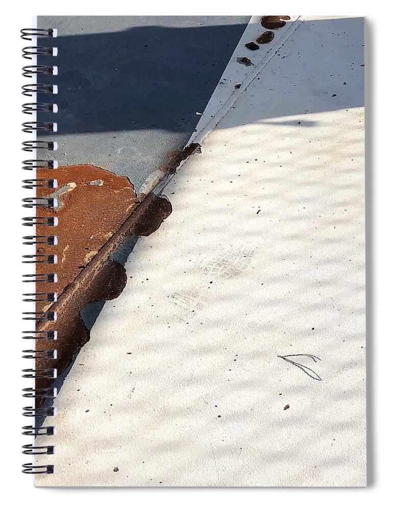 Rust Spiral Notebook featuring the photograph Line by Flavia Westerwelle