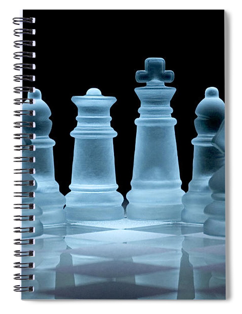 Chess Spiral Notebook featuring the photograph Lines of Defence by Ann Garrett