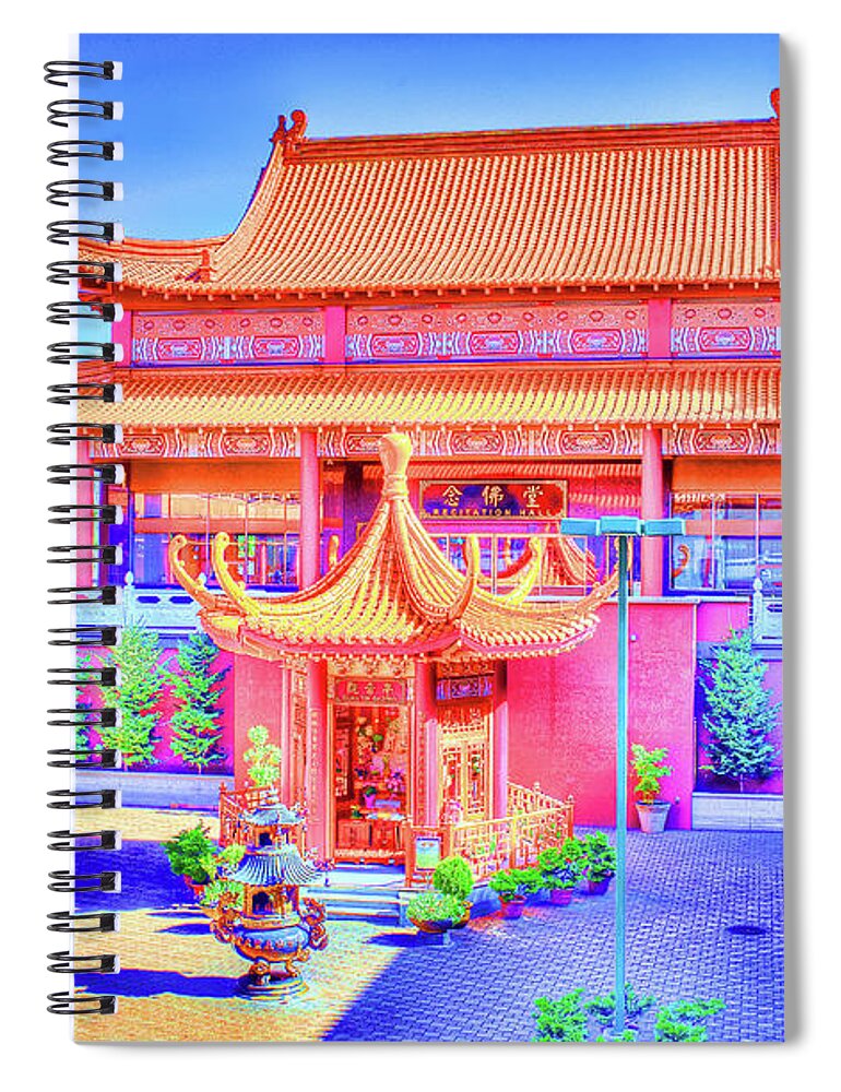 Lingyen Spiral Notebook featuring the photograph Lingyen Mountain Temple 12 by Lawrence Christopher