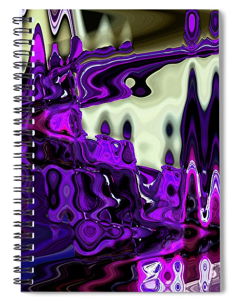 Abstract Spiral Notebook featuring the digital art Lining Up at Heavens Gate by Lenore Senior