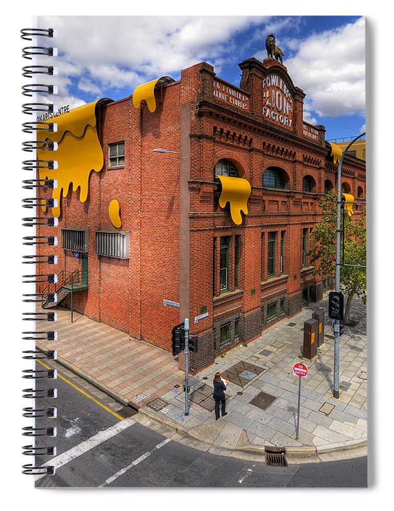 Exterior Spiral Notebook featuring the photograph Lion Arts Centre by Wayne Sherriff