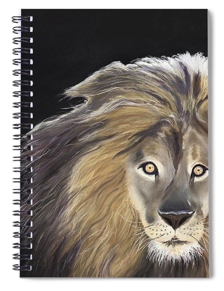 Lion Of Judah Spiral Notebook featuring the painting Lion of Judah by Deb Brown Maher