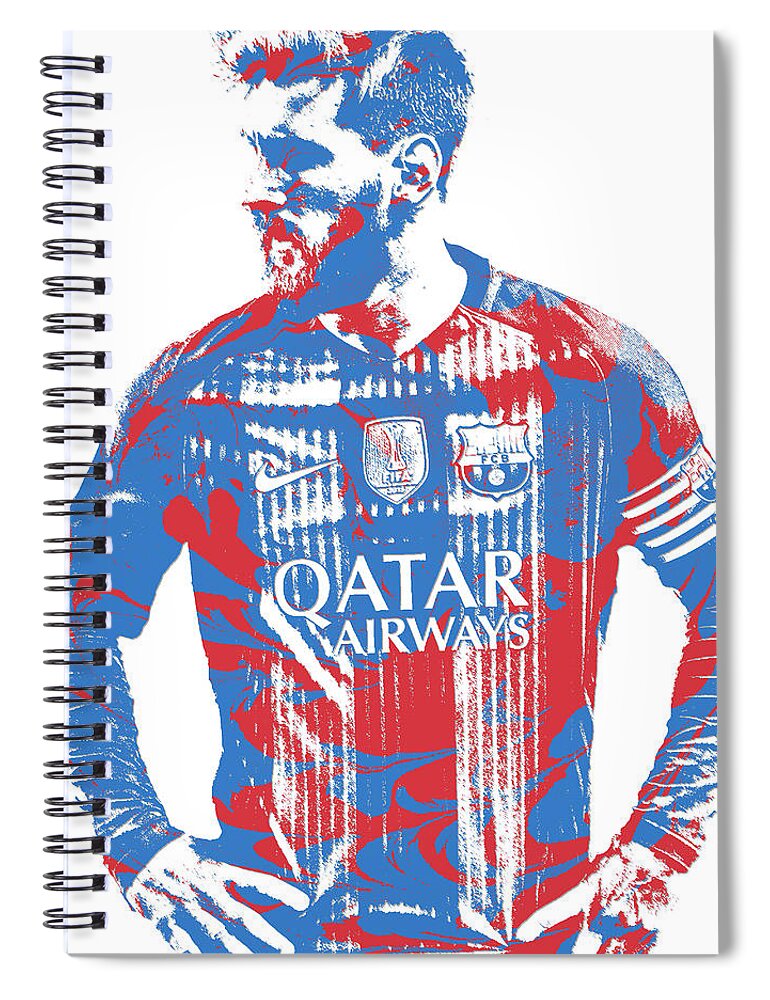 Me gusta Cristo patrocinador Lionel Messi F C BARCELONA ARGENTINA PIXEL ART 7 Spiral Notebook by Joe  Hamilton - Pixels