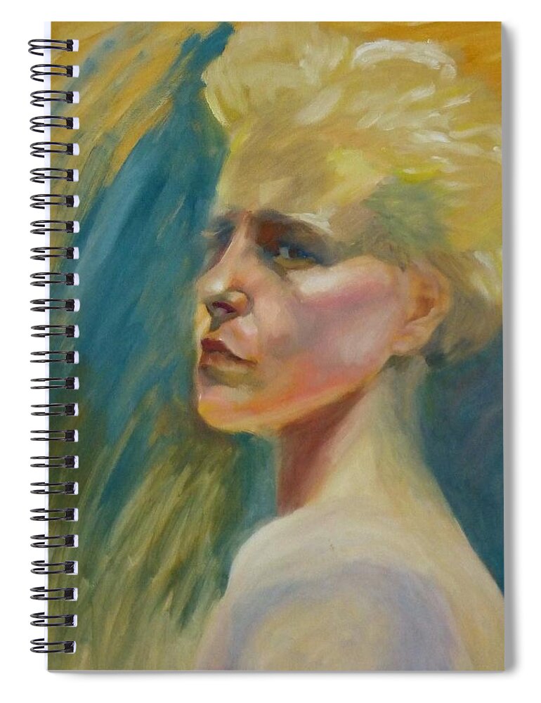 Girl Spiral Notebook featuring the painting Lisa by Irena Jablonski