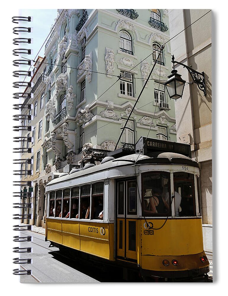 Trolley Spiral Notebook featuring the photograph Lisbon Trolley 4 by Andrew Fare