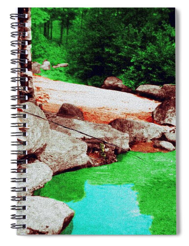 Fishing Spiral Notebook featuring the painting Little Fisherman by Cliff Wilson