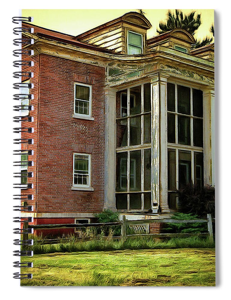 Old Brick House Spiral Notebook featuring the digital art Little Fixer Upper by Leslie Montgomery