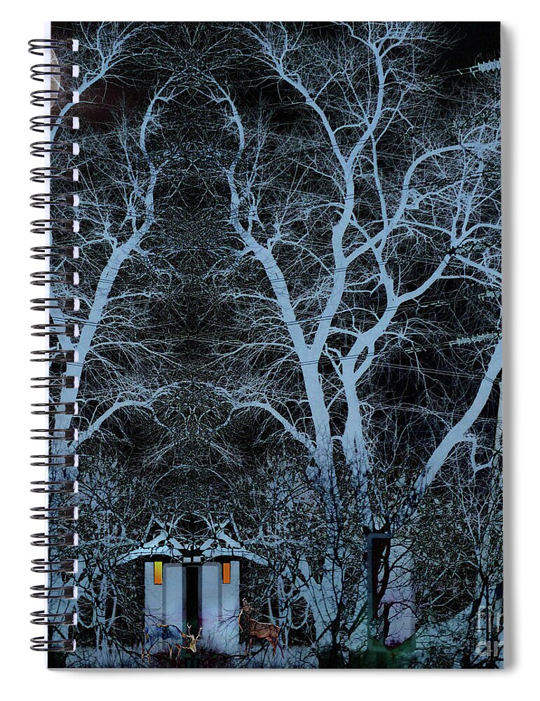 House Spiral Notebook featuring the photograph Little House in the Woods by LemonArt Photography