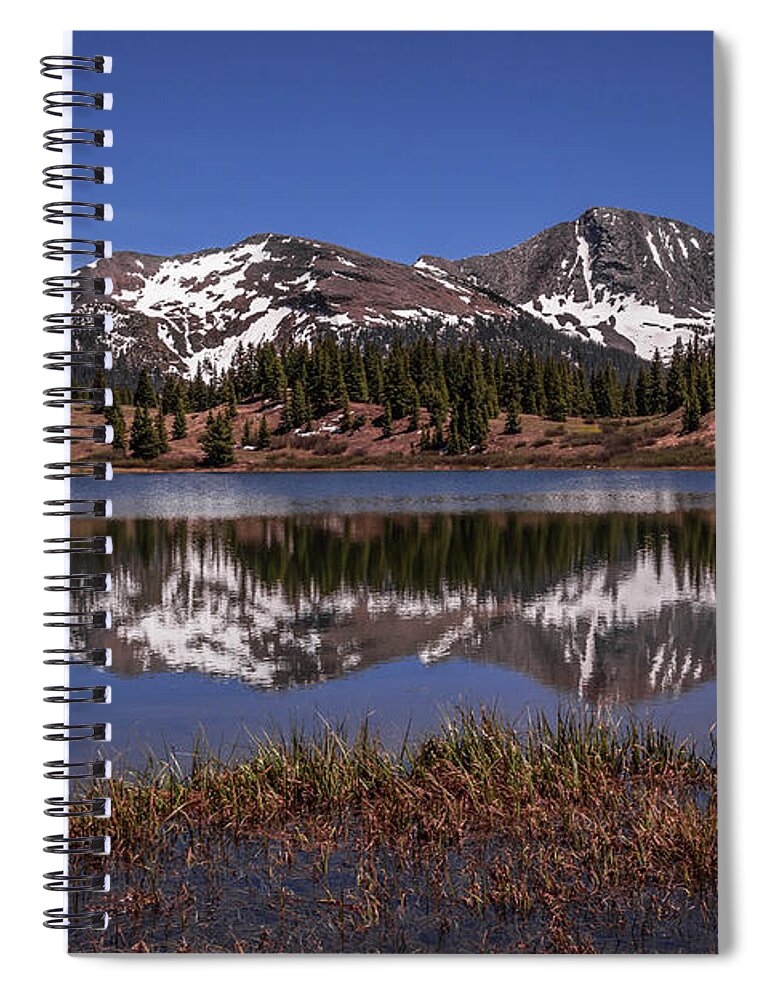 Little Molas Lake Spiral Notebook featuring the photograph Little Molas Reflection by Jen Manganello