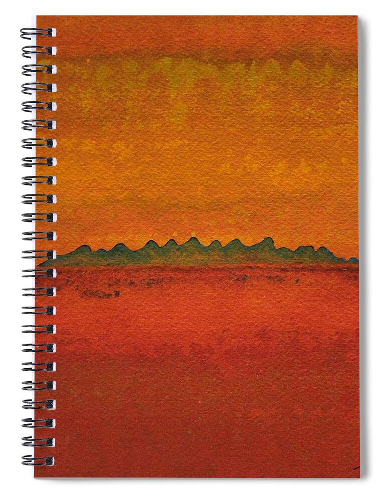 Needles Spiral Notebook featuring the painting Little Needles original painting by Sol Luckman