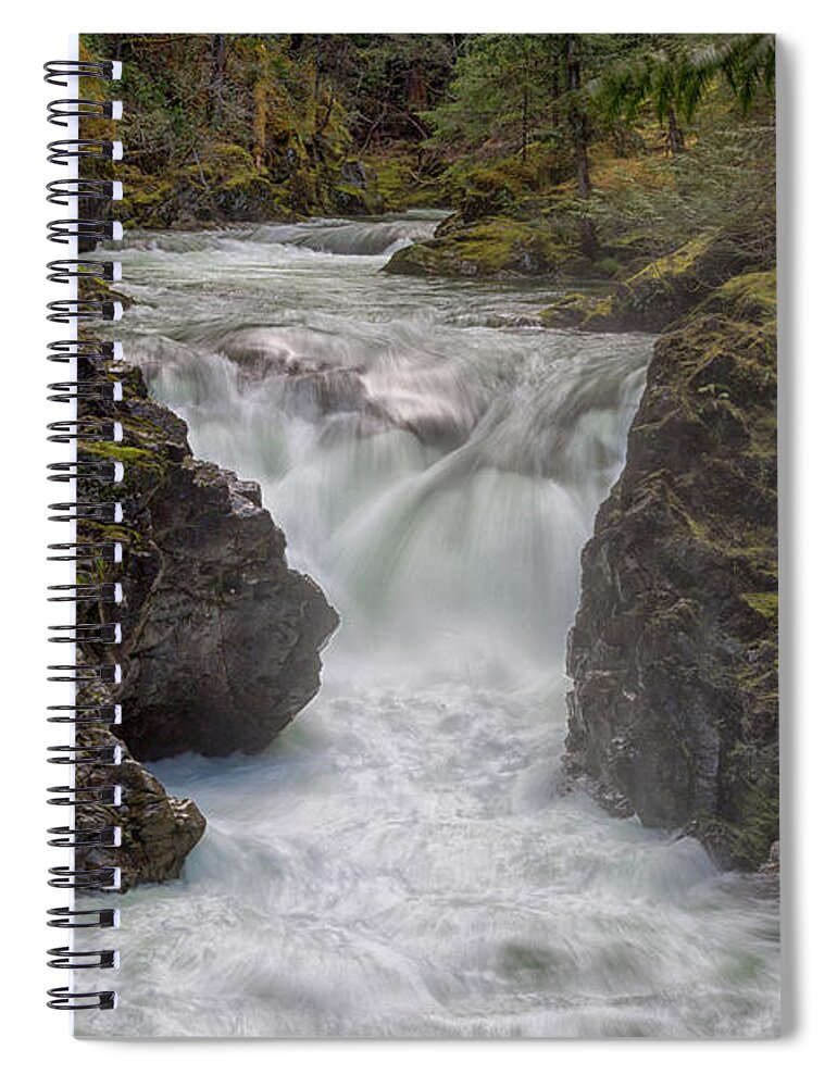 Waterfall Spiral Notebook featuring the photograph Little Qualicum Lower Falls by Randy Hall