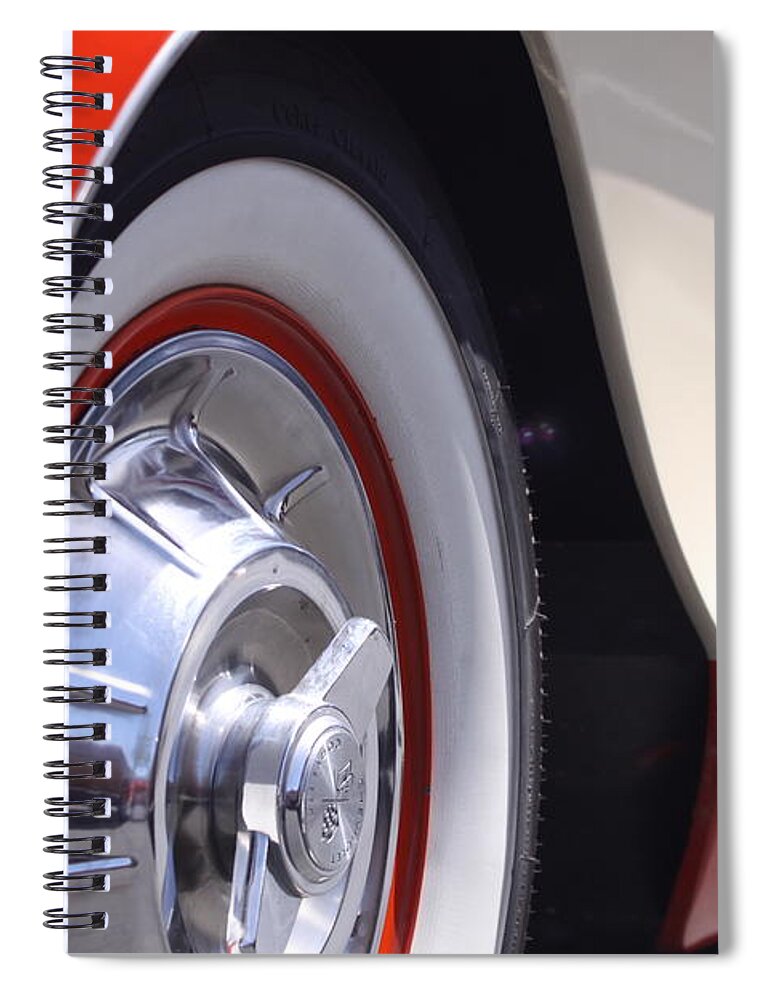 Red Spiral Notebook featuring the photograph Little Red Corvette by Jeff Floyd CA