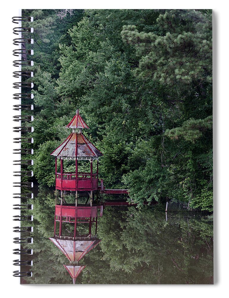 Gazebo Spiral Notebook featuring the photograph Little Red Gazebo by Jaime Mercado