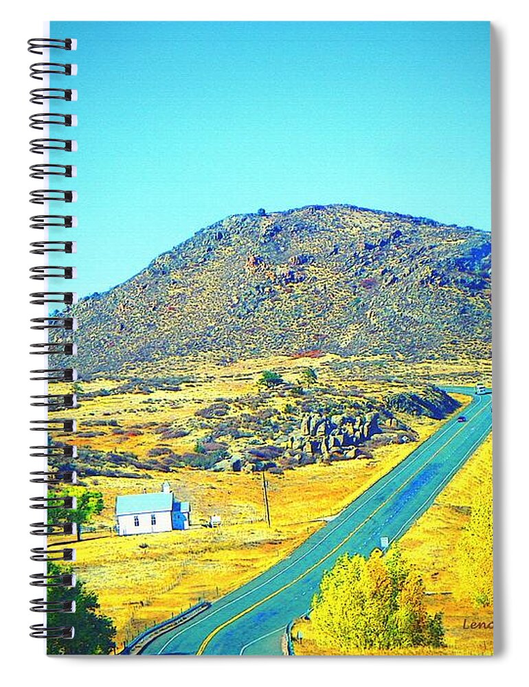 Minimal Spiral Notebook featuring the photograph Little White Church in the Vale by Lenore Senior