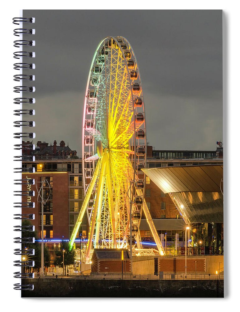 3 Graces Spiral Notebook featuring the photograph Liverpool Eye by Spikey Mouse Photography