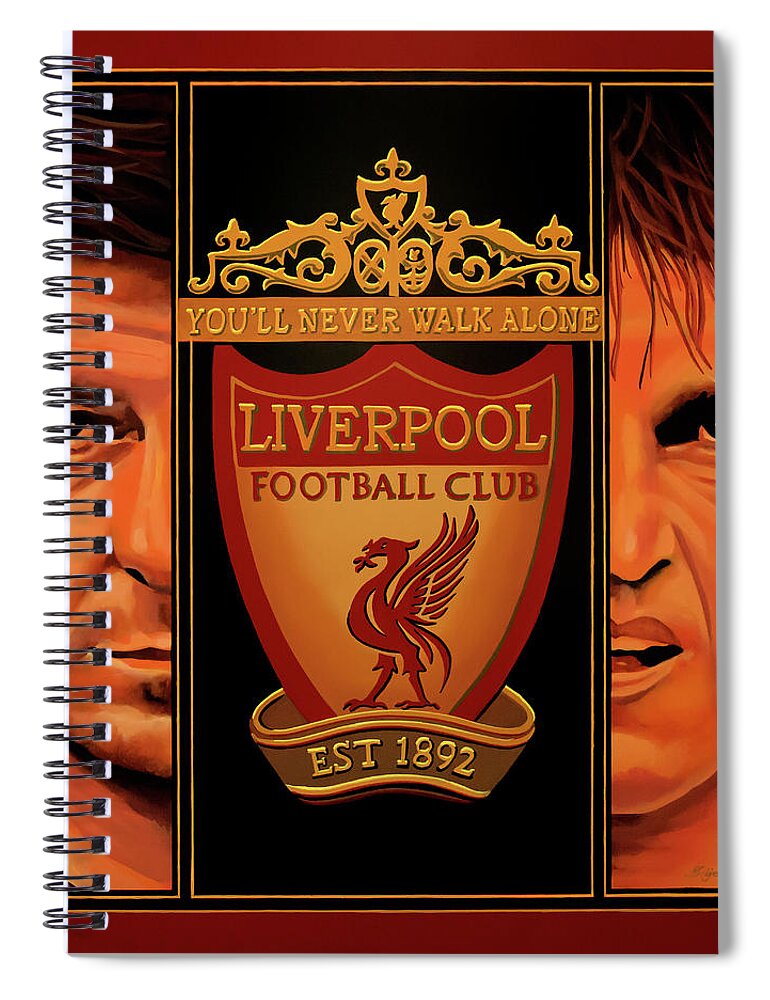 Liverpool Spiral Notebook featuring the painting Liverpool Painting by Paul Meijering