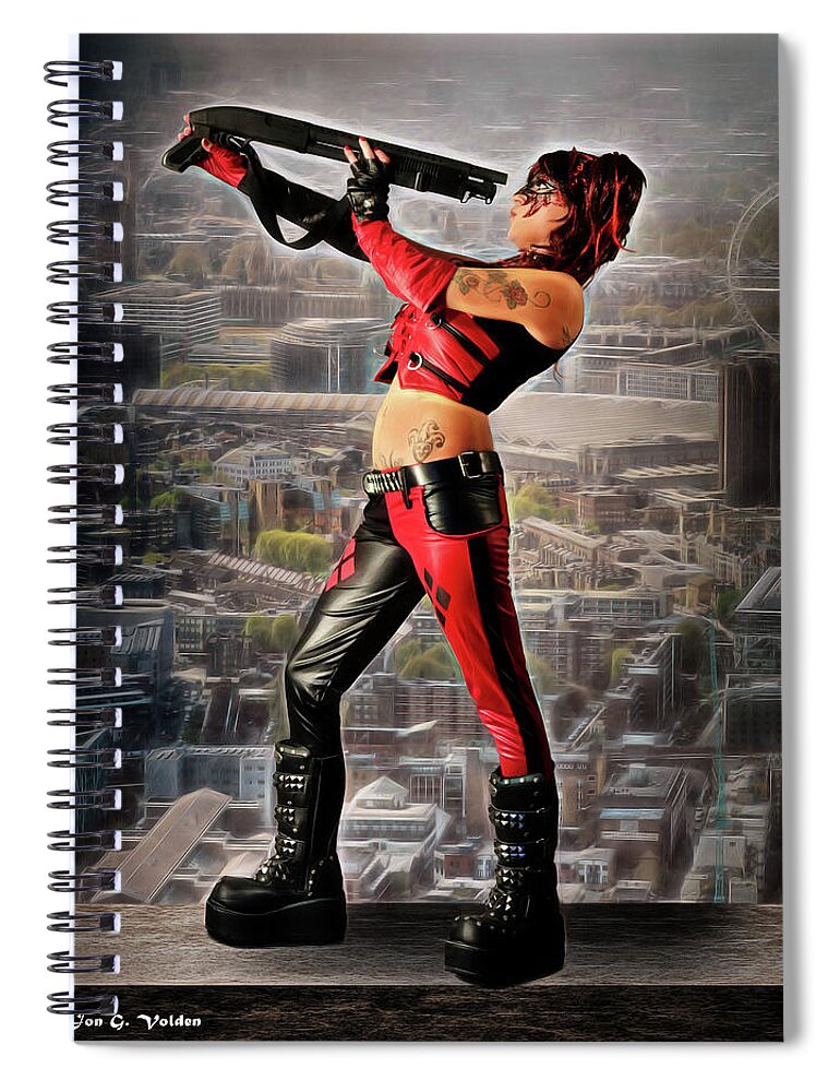 Harlequin Spiral Notebook featuring the photograph Loaded Barrel by Jon Volden